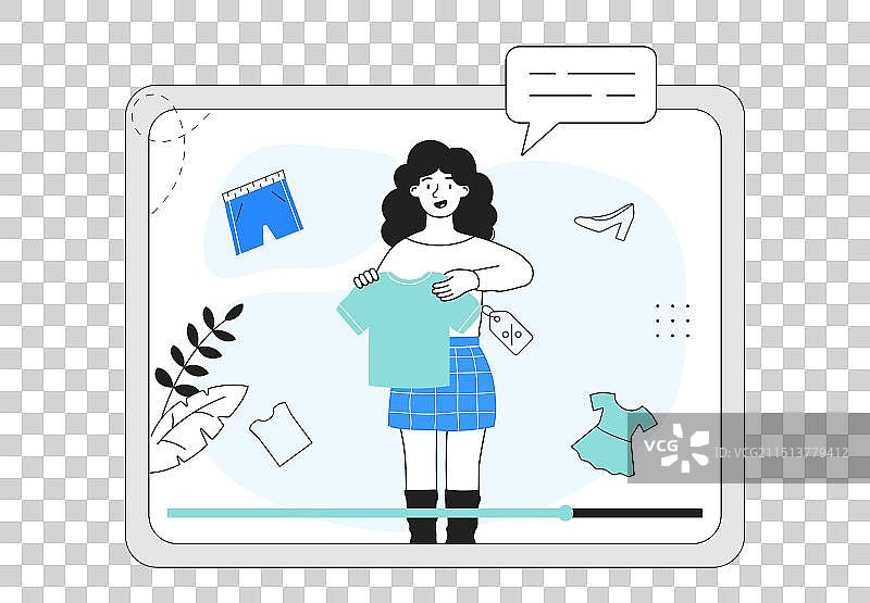 时尚博主：身着时装的年轻女孩图片素材