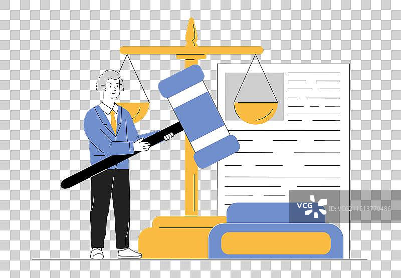男人法官手持法槌图片素材