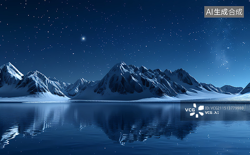 【AI数字艺术】户外雪山星空壁纸图片素材
