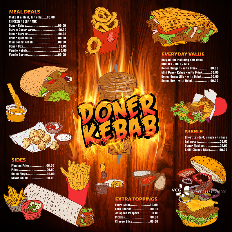 德国烤肉餐厅海报菜单图片素材