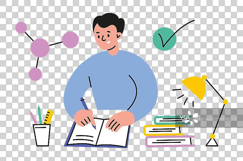 学生在做作业图片素材