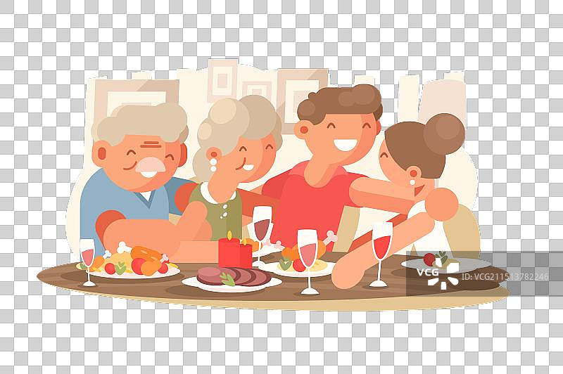 家庭共享美食图片素材