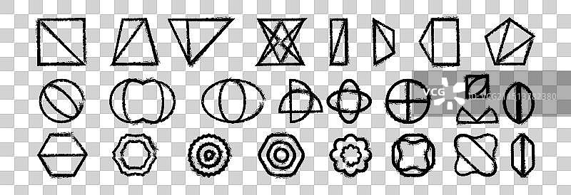 炭黑几何形状图片素材