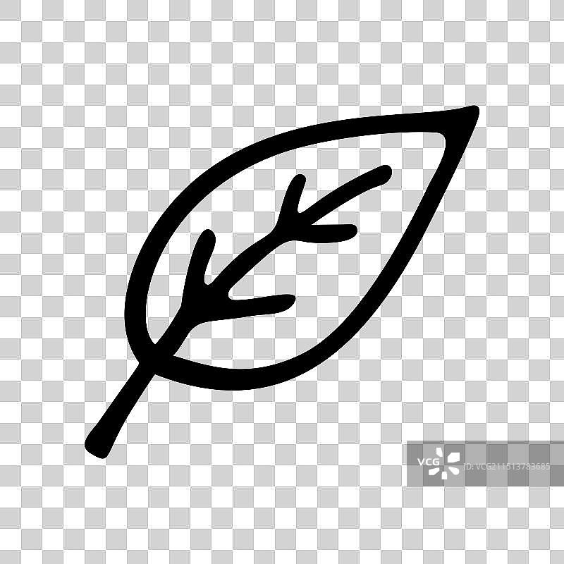 手绘涂鸦叶子图片素材