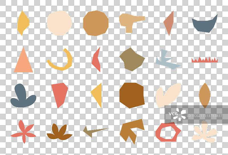 扁平风格有机不规则图形集合图片素材
