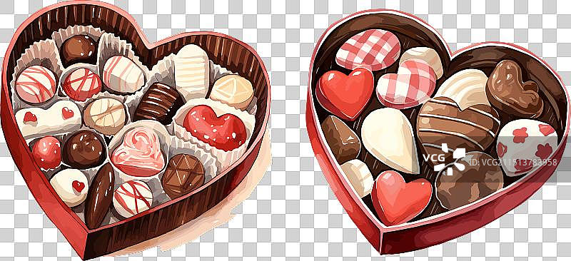 情人节巧克力糖果剪贴画图片素材