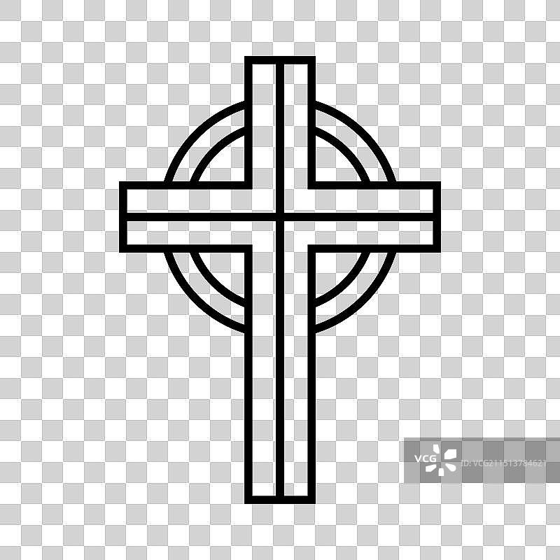 凯尔特十字架图标基督教十字架符号图片素材