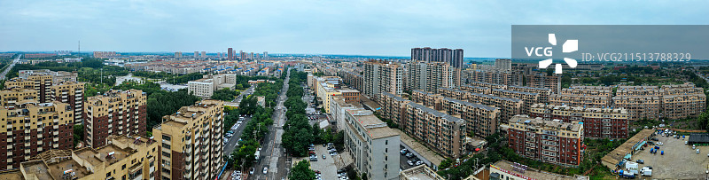 灯塔市 沈营街 葛西河公园 大市场购物中心 航拍图片素材