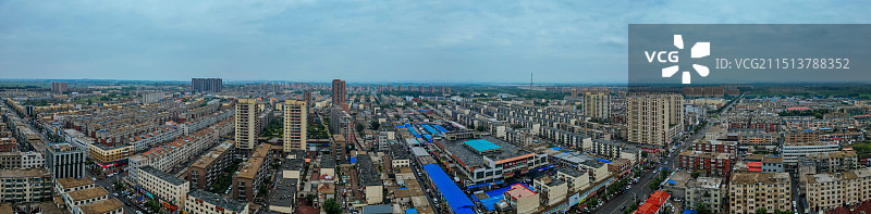 灯塔市 沈营街 葛西河公园 大市场购物中心 航拍图片素材