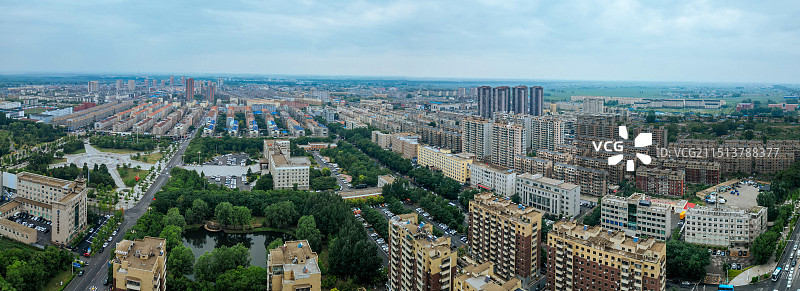 灯塔市 沈营街 葛西河公园 大市场购物中心 航拍图片素材