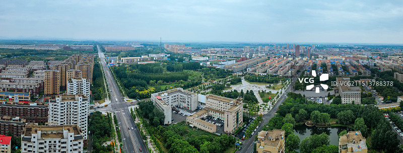 灯塔市 沈营街 葛西河公园 大市场购物中心 航拍图片素材