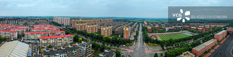 灯塔市 沈营街 葛西河公园 大市场购物中心 航拍图片素材