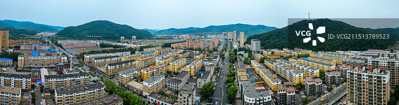 通化县 团结广场 英华街 广电大厦 丽景花园 人民医院图片素材