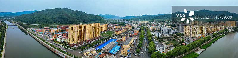 通化县 团结广场 英华街 广电大厦 丽景花园 人民医院图片素材
