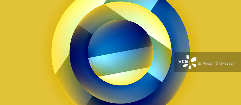 有光泽的金属发光圆圈几何背景图片素材