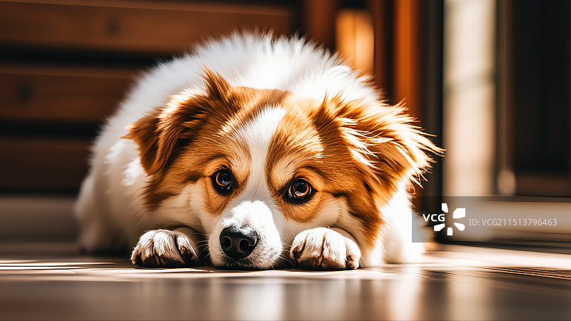 趴在地上的狗图片素材