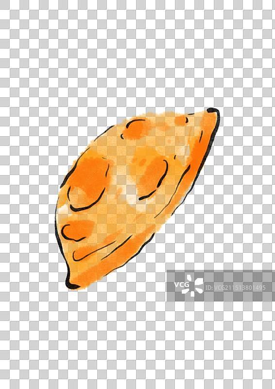 国潮风温州美食插画元素-灯盏糕图片素材