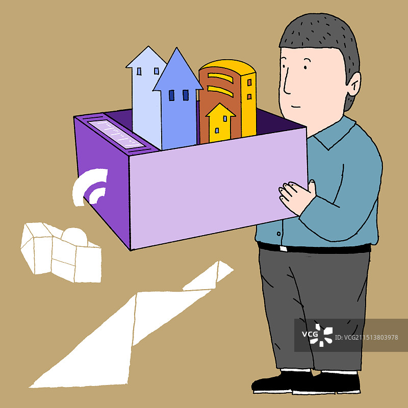 插画人物性格十六型人格MBTI心理学行为建筑房地产图片素材