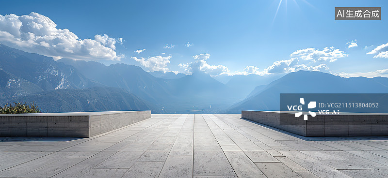 【AI数字艺术】建筑平台图片素材