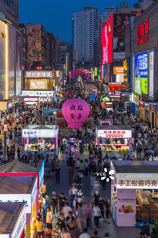 青岛台东步行街图片素材