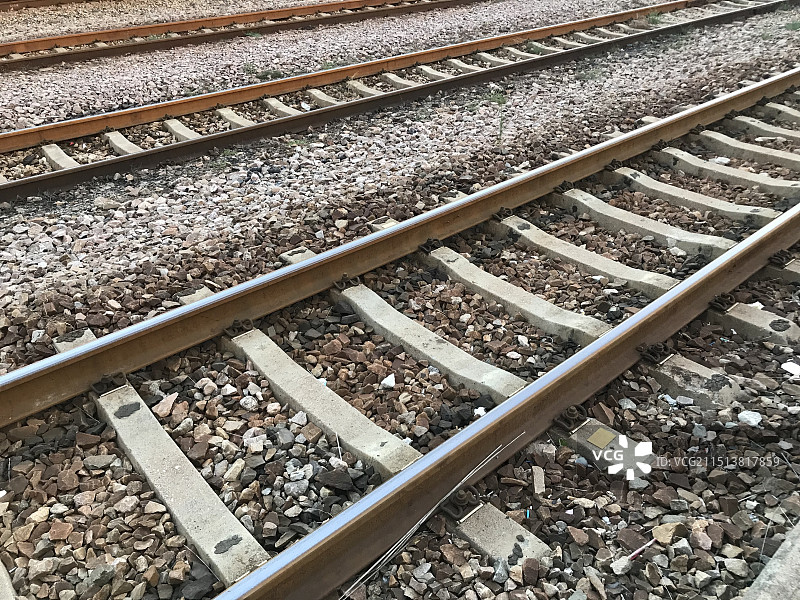 火车铁轨细节特写图片素材