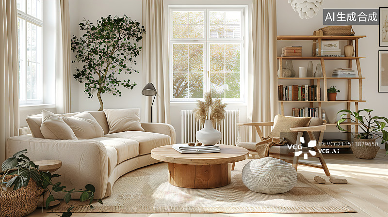 【AI数字艺术】起居室、客厅图片素材