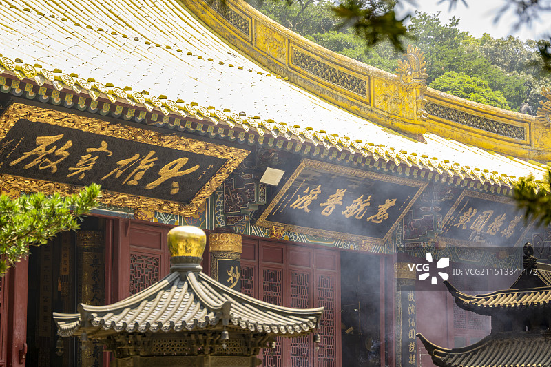 浙江普陀山风景名胜区佛顶山慧济禅寺图片素材