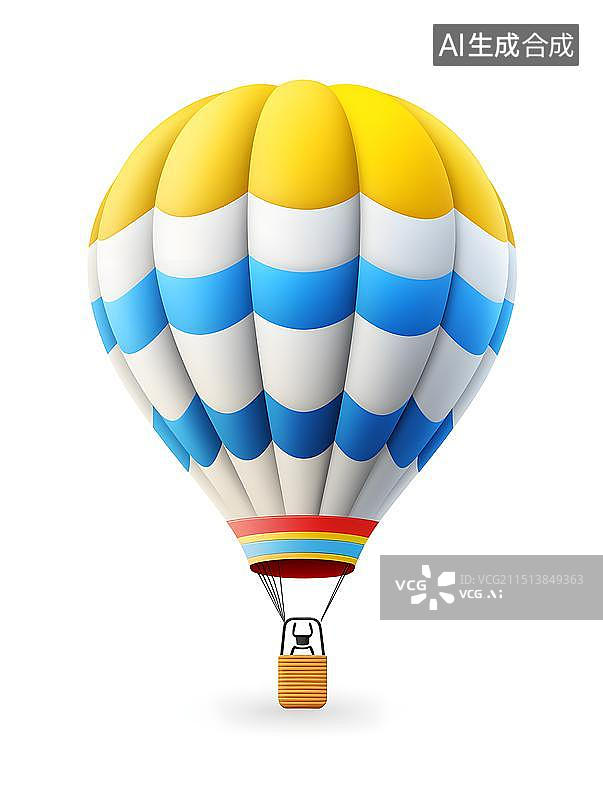 【AI数字艺术】彩色的热气球图片素材