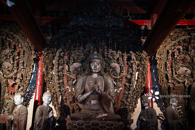 西安蓝田水陆庵，黑神话悟空取景地图片素材