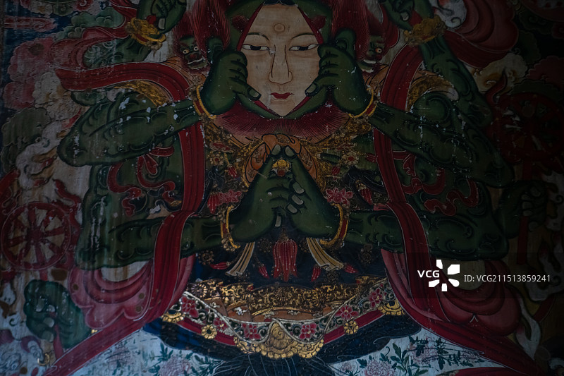 永安禅寺壁画不动明王图片素材
