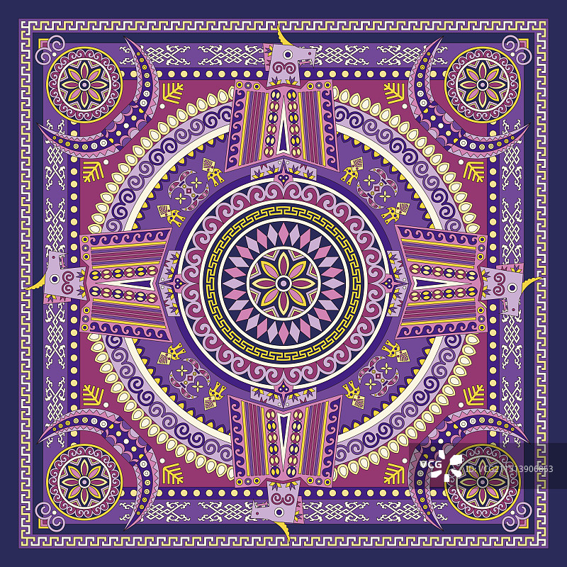 彝族纹样设计图片素材