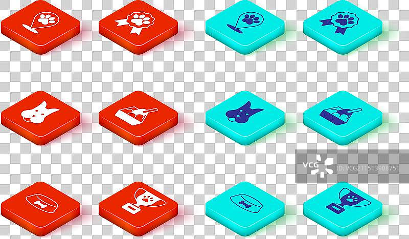 猫狗宠物碗食物奖励标志符号合集图片素材