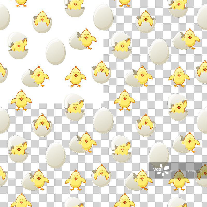 小鸡彩蛋无缝图案素材图片素材