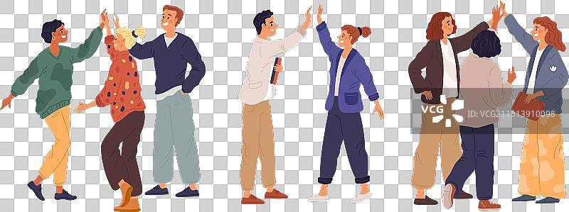 人们击掌，朋友们鼓掌图片素材