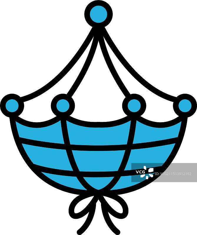 线条风格渔网图标图片素材