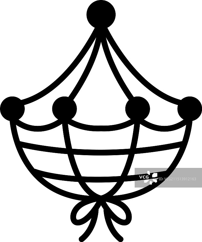 线条风格渔网图标图片素材