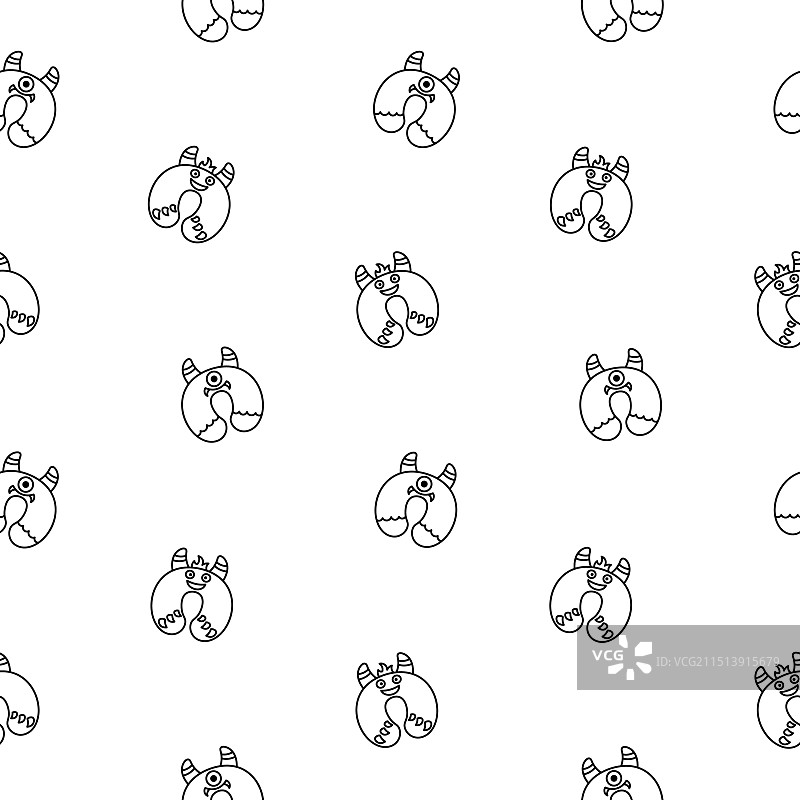 旅行护颈枕填色页图片素材