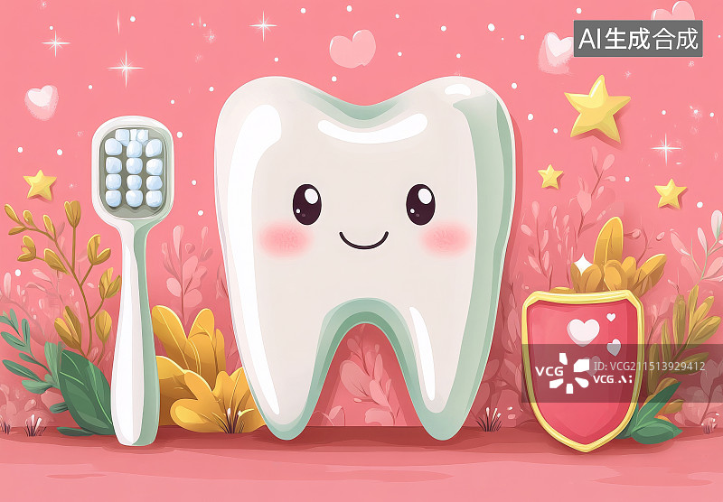 【AI数字艺术】牙齿健康概念爱牙日图片素材