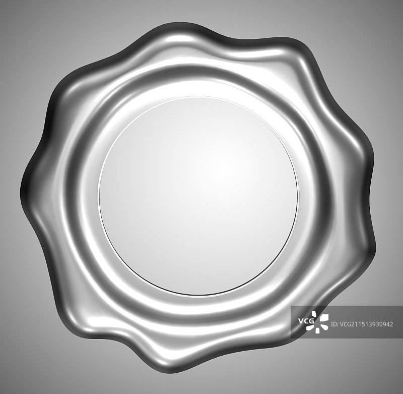 金属火漆封缄在渐变背景图片素材