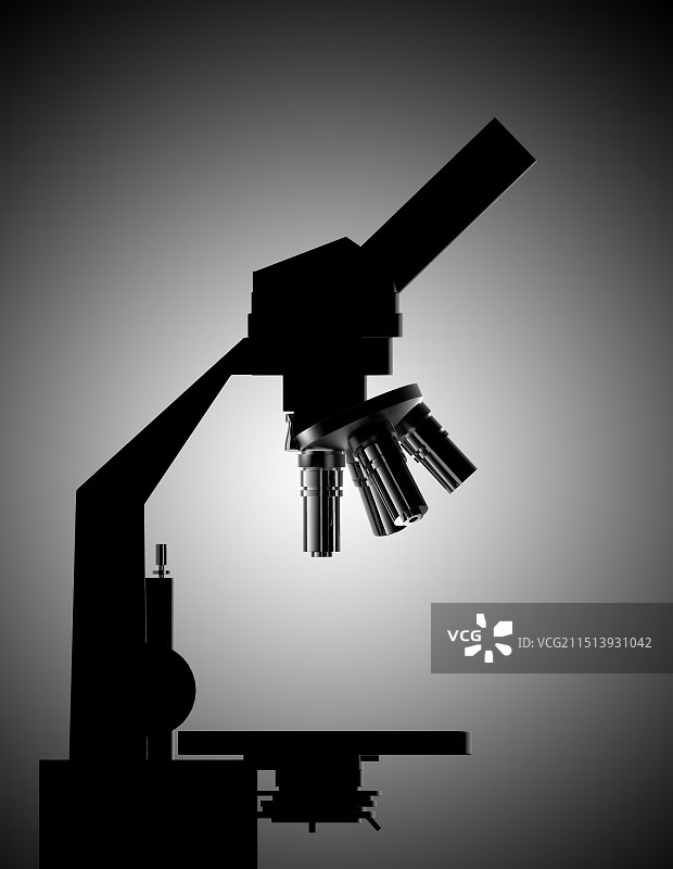实验室显微镜在逆光渐变背景图片素材