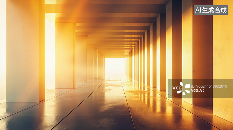 【AI数字艺术】极简风格的建筑背景图片素材
