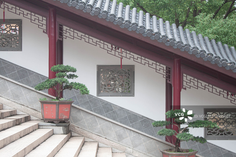 湖州法华寺的走廊图片素材