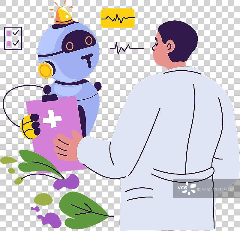 机器人协助医生现代场景图片素材