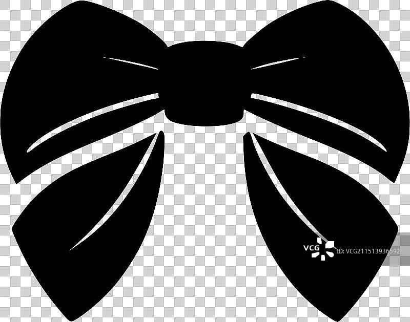 黑白蝴蝶结图片素材