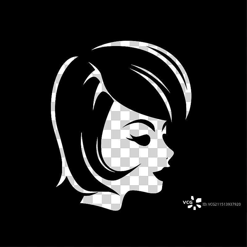 头发 - 简约扁平风logo图片素材