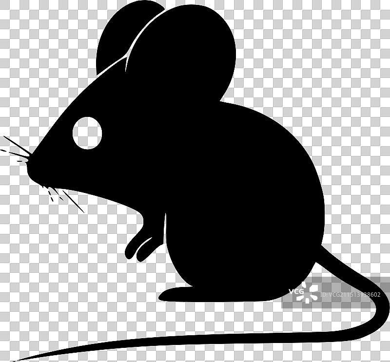 老鼠 - 简约扁平风格logo图片素材