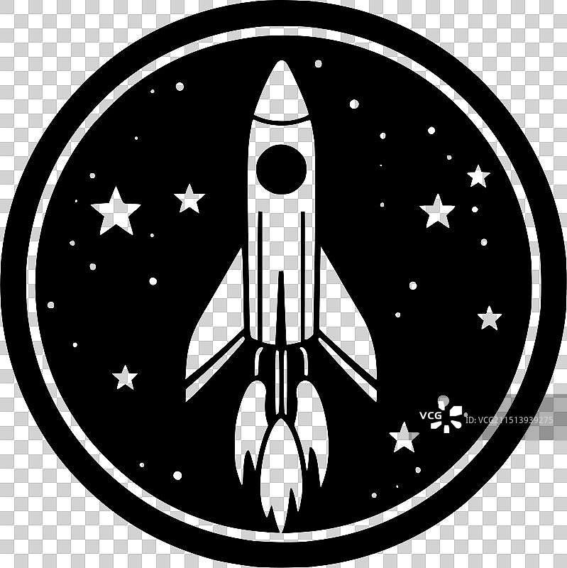 高品质火箭logo，适合T恤图片素材