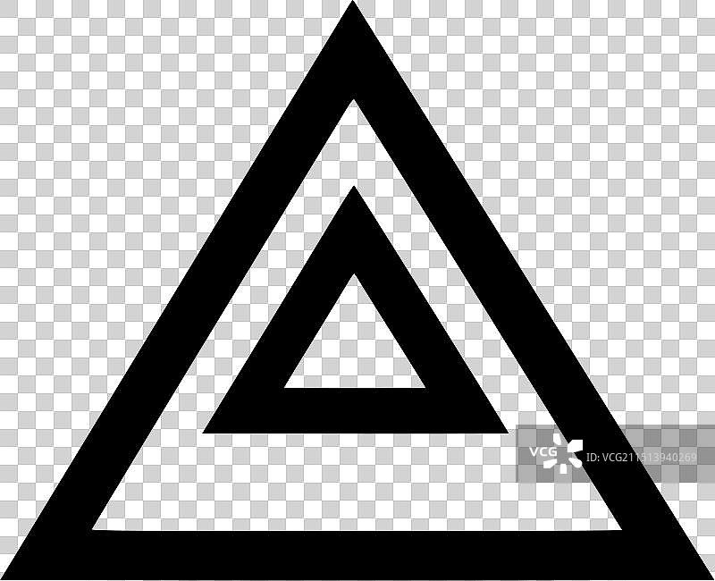 黑白三角形图片素材