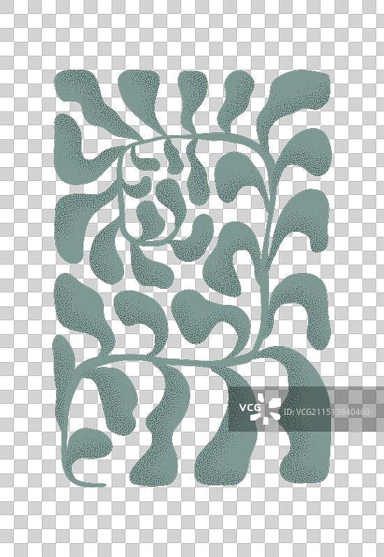 手绘简约绿色热带蕨图片素材