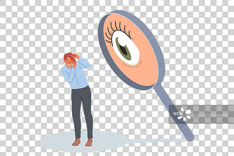 男人害怕监视和巨大压力图片素材